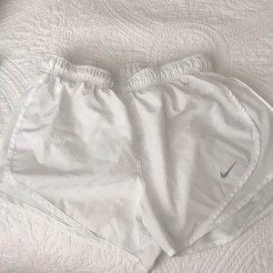 White Nike shorts size small